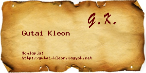 Gutai Kleon névjegykártya